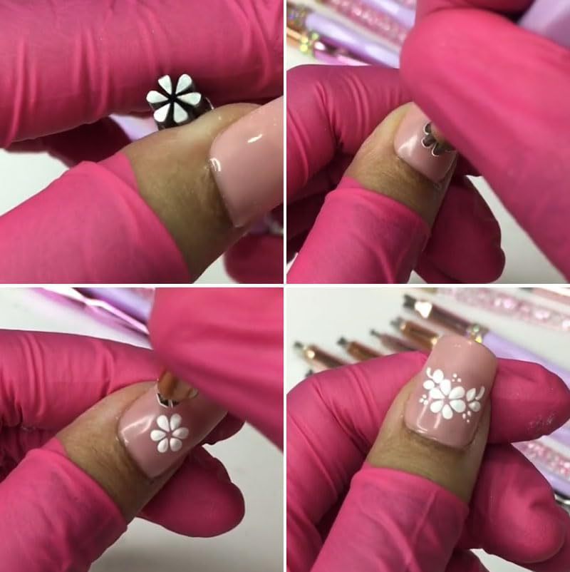 Creative New 6 Pieces Nail Art Stamp Pen Set 6 Pieces Nail Art Stamp Pen with White Nail Glue